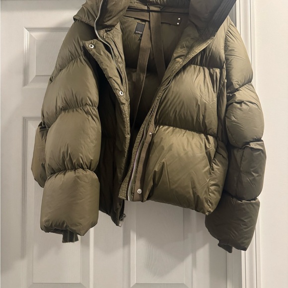 Olive Puffer Jacket - Picture 2 of 4